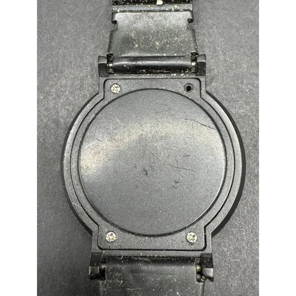 Vintage Rare Jordache Sport Racing Checkered Flag Bezel Digital Watch Black Band